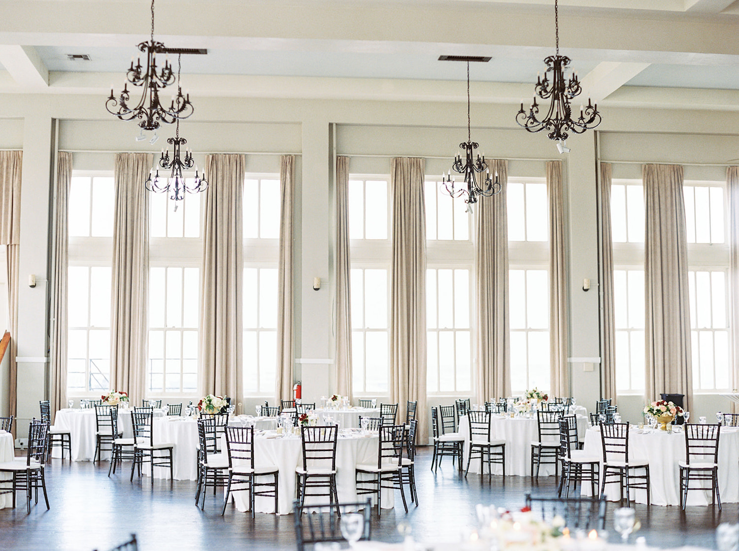 The interior of The Room on Main used as a wedding reception venue, photographed by Mackenzie Reiter